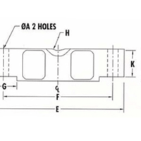 CAD drawing of amcells D S T load cell