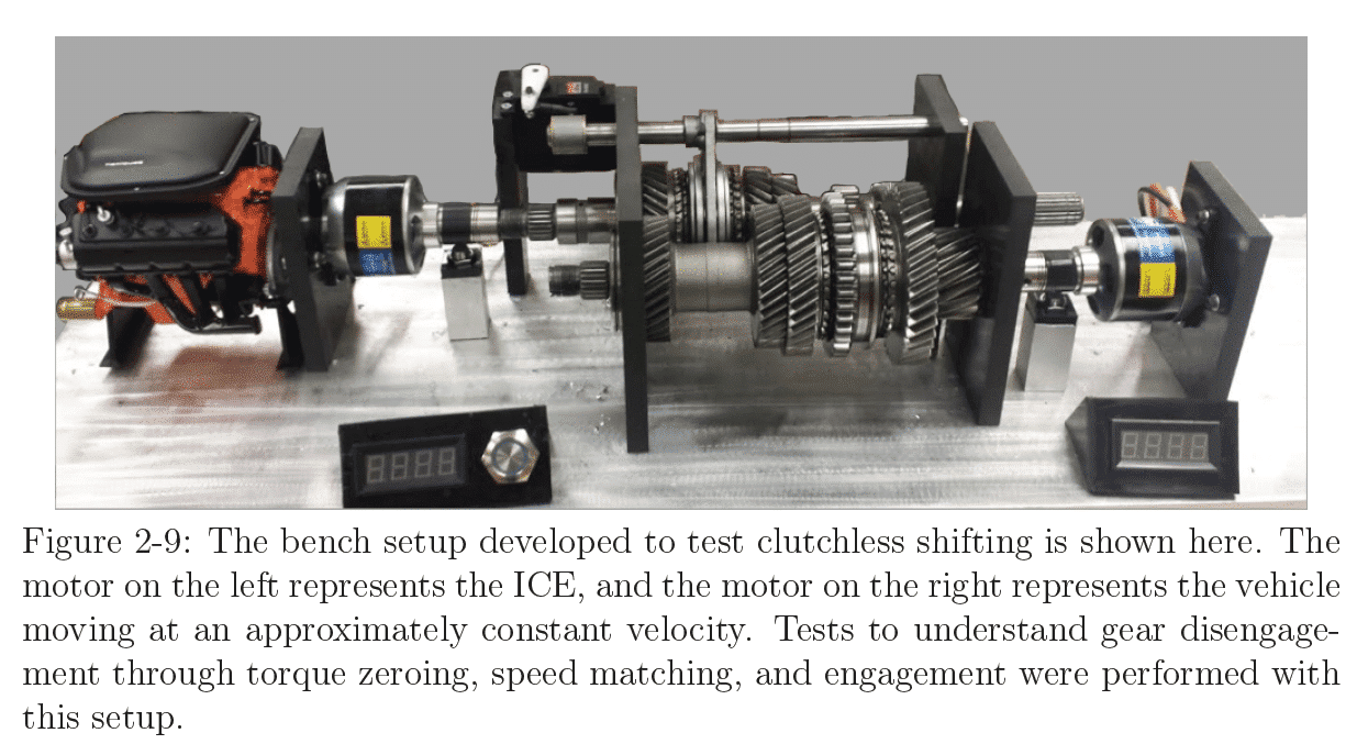 photo of bench top model of hybrid transmission