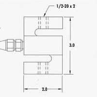 CAD drawing of amcells S T A load cell