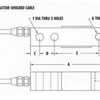 CAD drawing of amcells S B S single ended beam load cell