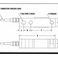 CAD drawing of amcells SSBL single ended beam load cell