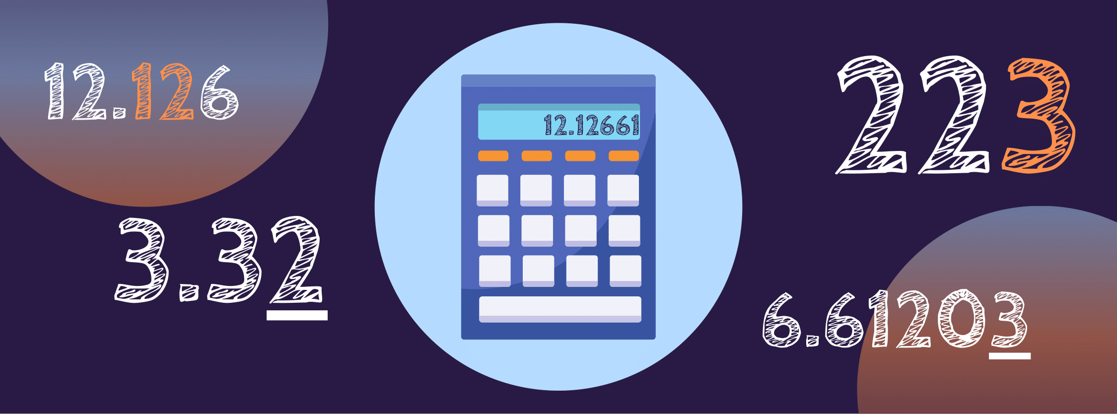 banner image with calculator and numbers highlighting significant digits
