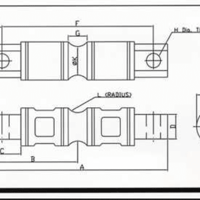 CAD drawing of Amcells T103 series load cell