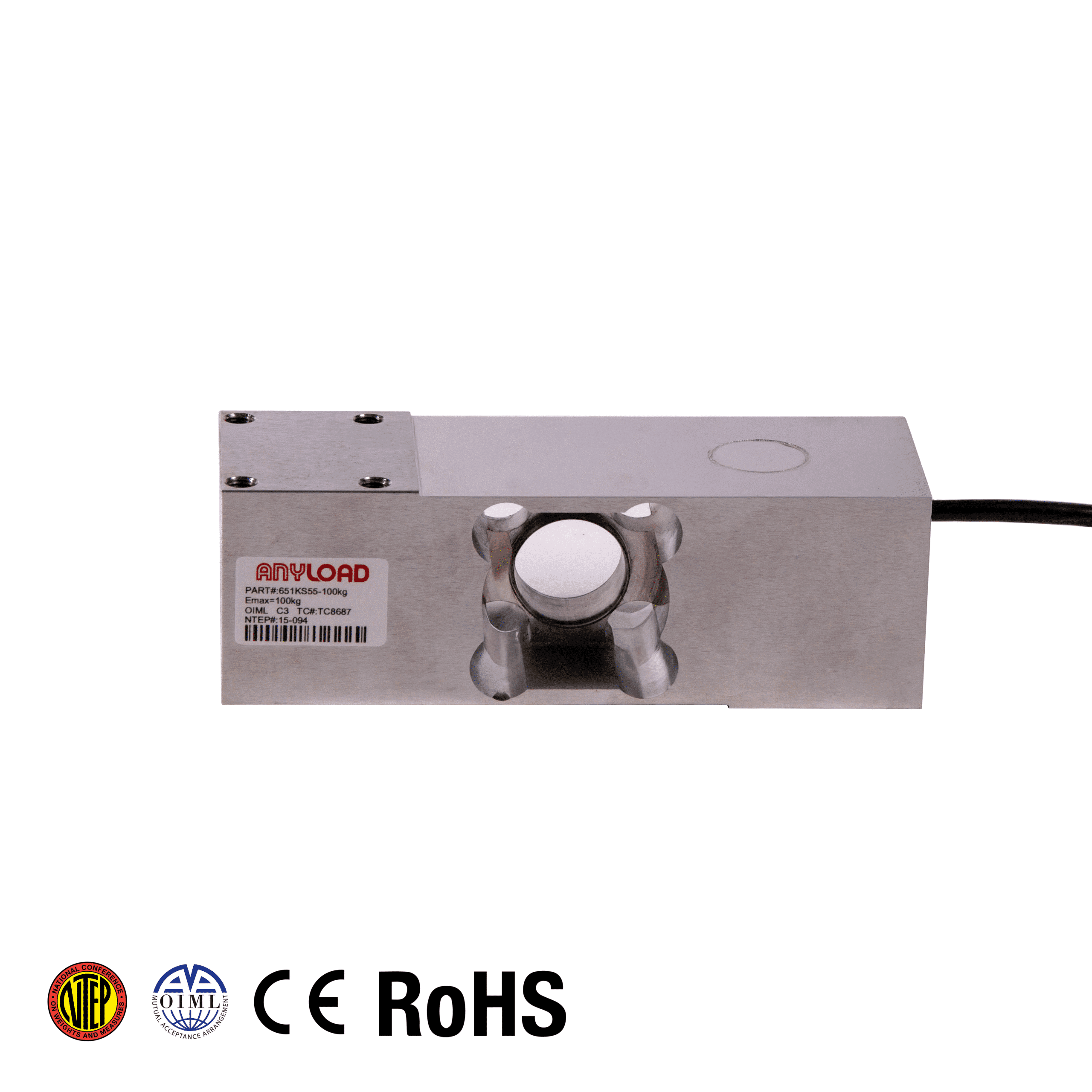 ANYLOAD 651KS55 Stainless Steel Single Point Load Cell - Image 2