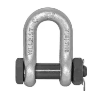 ANYLOAD TDX Shackle which is a u-shaped metal shackle with a metal bolt across the open end of the U and through eyelet openings to create a "D" shape on its side