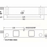 CAD drawing of amcells D S F load cell