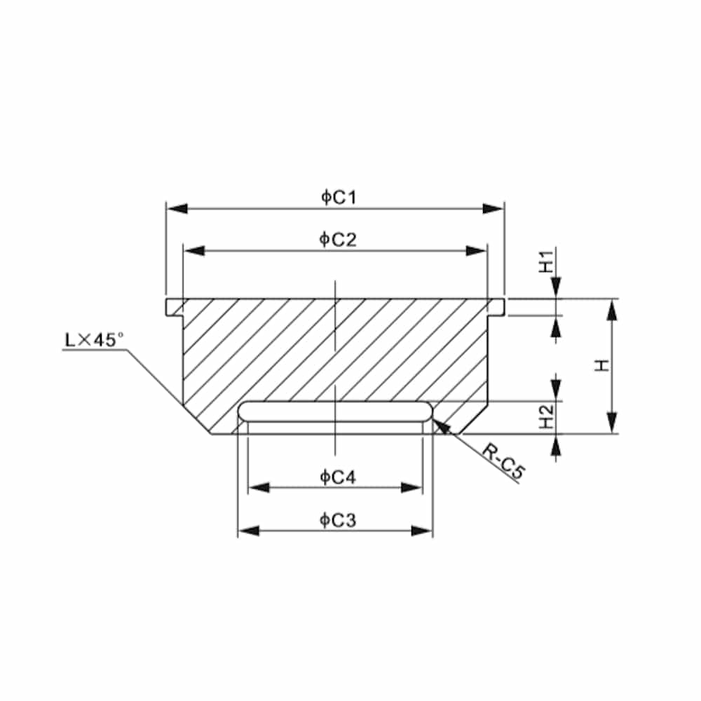 cad drawing of load cell mounting hardware