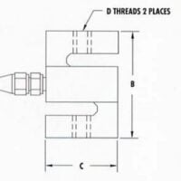 CAD drawing of amcells S T L load cell