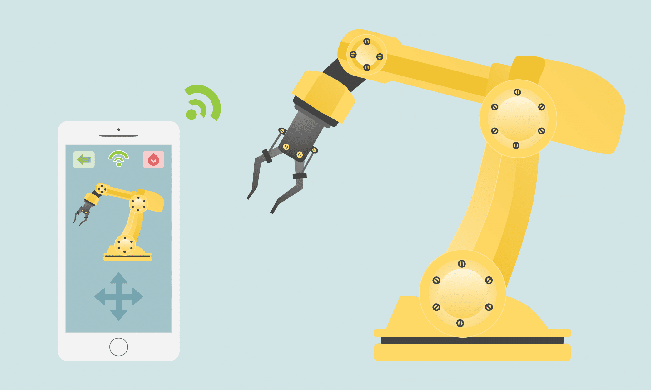 7a,b A mobile robot arm for machine (un)loading and an autonomous